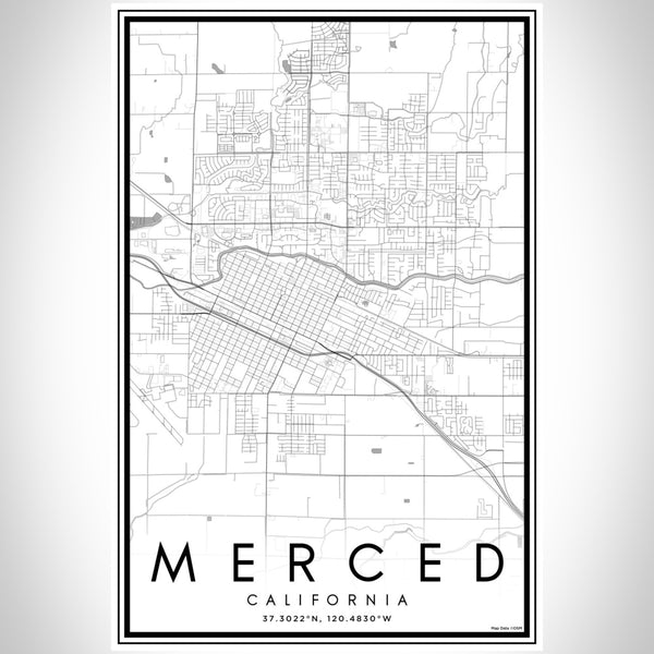 Merced - California Classic Map Print