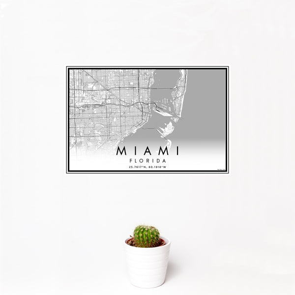 Miami - Florida Classic Map Print