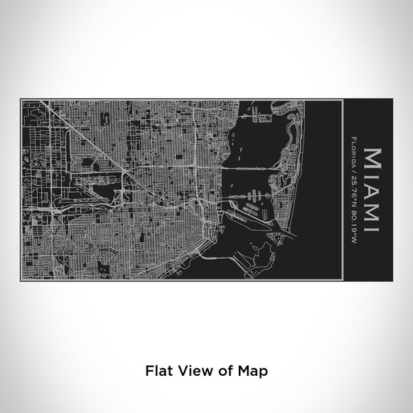 Miami - Florida Map Insulated Bottle in Matte Black