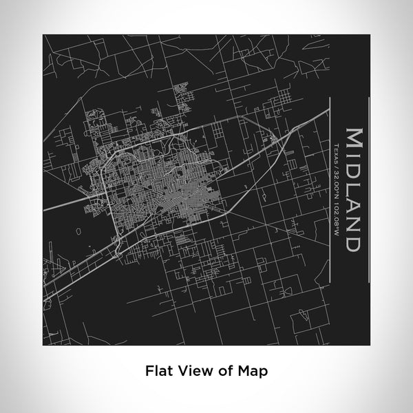 Midland - Texas Map Tumbler in Matte Black