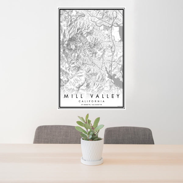 Mill Valley - California Classic Map Print