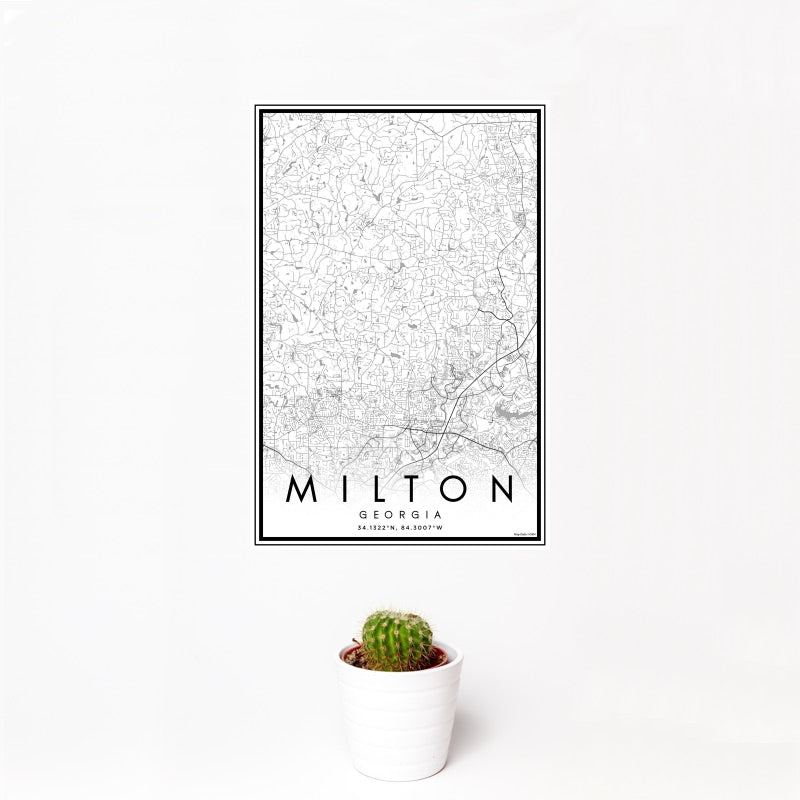 Milton - Georgia Classic Map Print