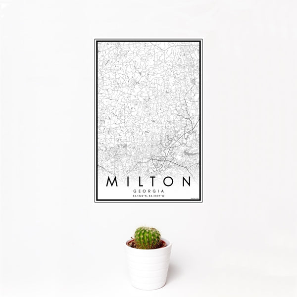 Milton - Georgia Classic Map Print