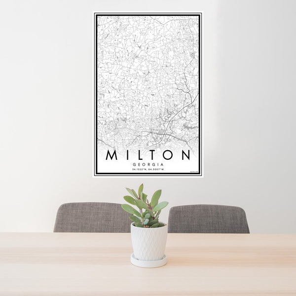 Milton - Georgia Classic Map Print