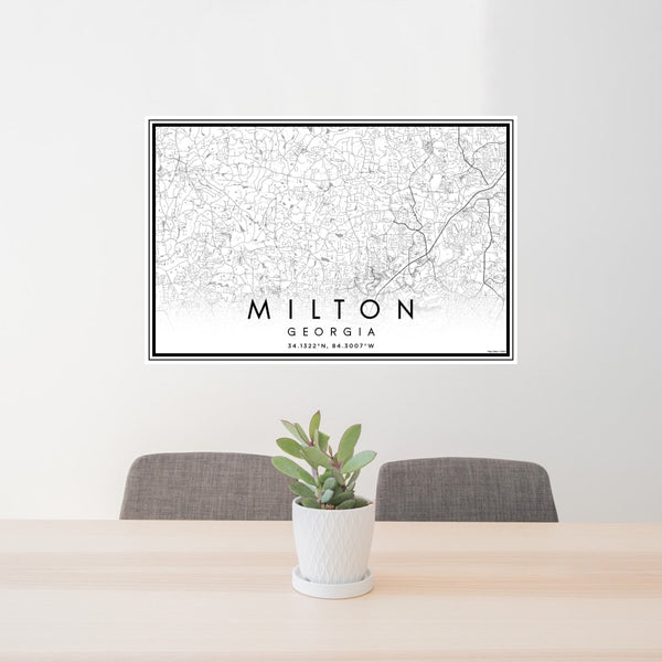 Milton - Georgia Classic Map Print