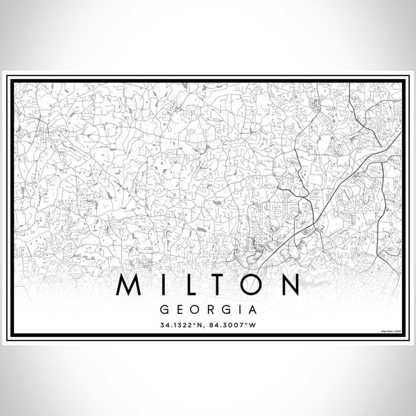 Milton - Georgia Classic Map Print