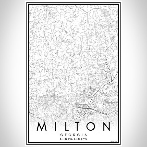 Milton - Georgia Classic Map Print