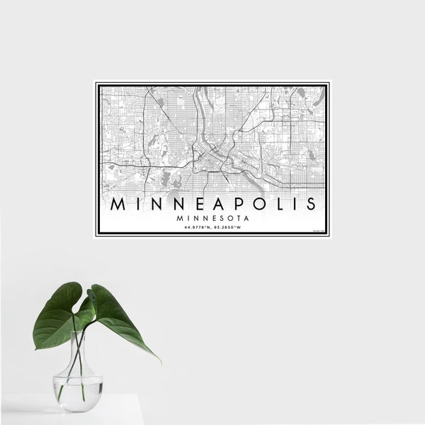 Minneapolis - Minnesota Classic Map Print