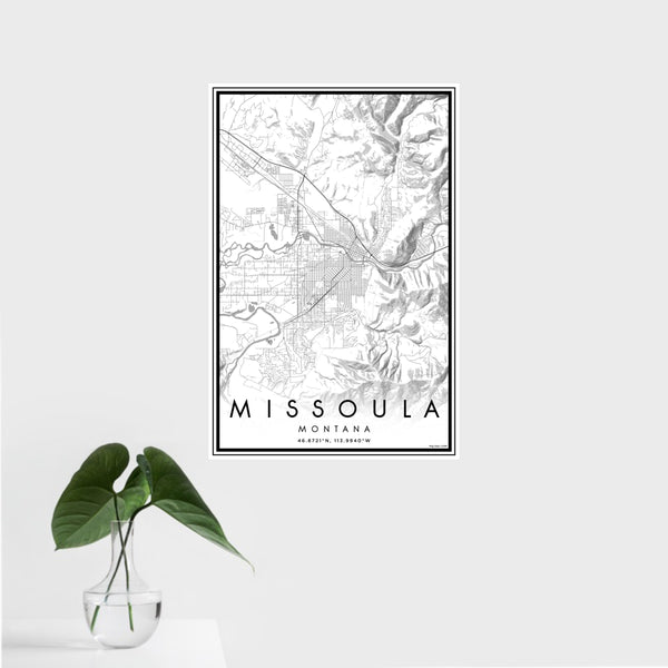 Missoula - Montana Classic Map Print