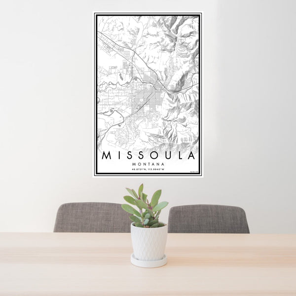 Missoula - Montana Classic Map Print