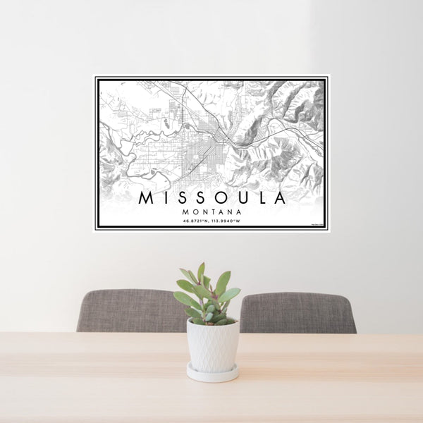 Missoula - Montana Classic Map Print