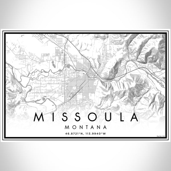 Missoula - Montana Classic Map Print