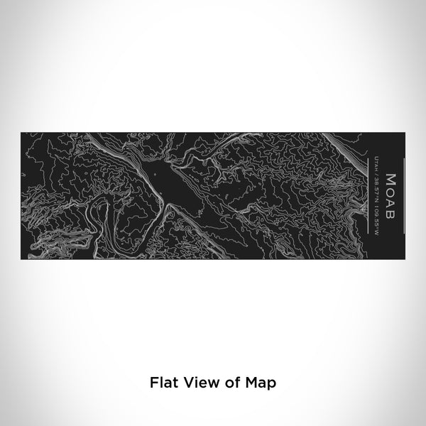 Rendered View of Moab Utah Map Engraving on 10oz Stainless Steel Insulated Cup with Sliding Lid in Black