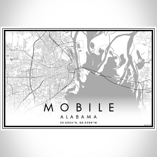 Mobile - Alabama Classic Map Print