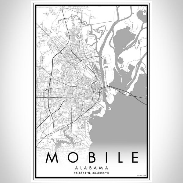Mobile - Alabama Classic Map Print