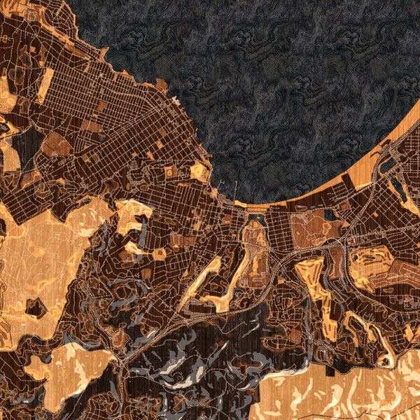 Monterey - California Map Print in Ember