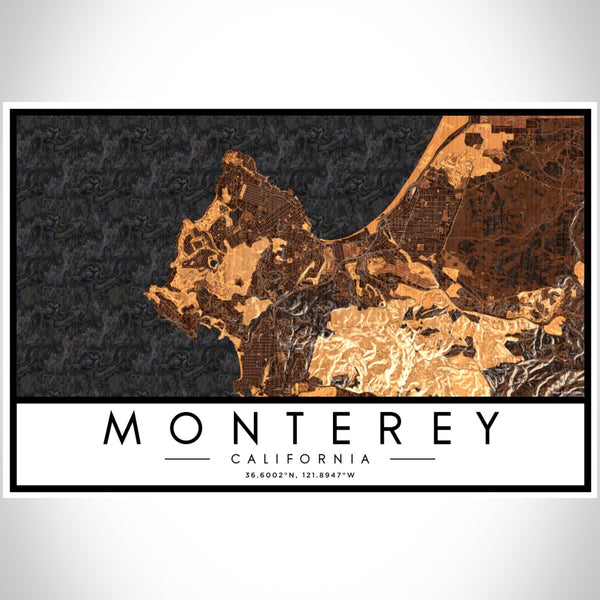 Monterey - California Map Print in Ember