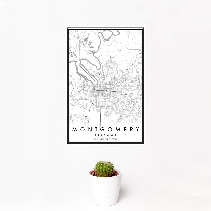 Montgomery - Alabama Classic Map Print