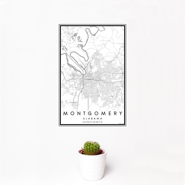 Montgomery - Alabama Classic Map Print