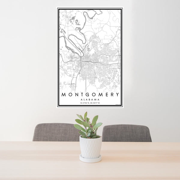 Montgomery - Alabama Classic Map Print