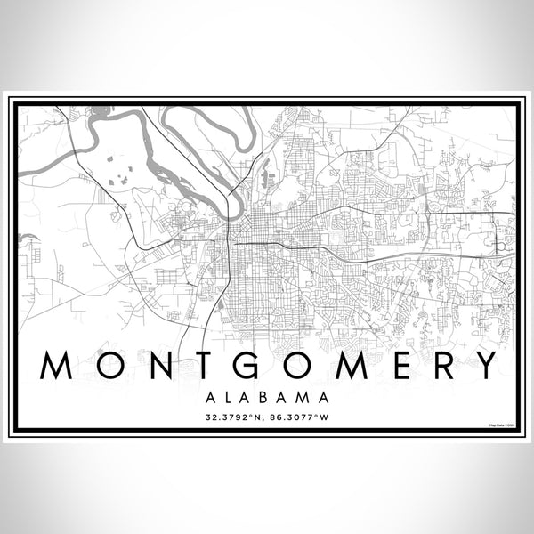 Montgomery - Alabama Classic Map Print