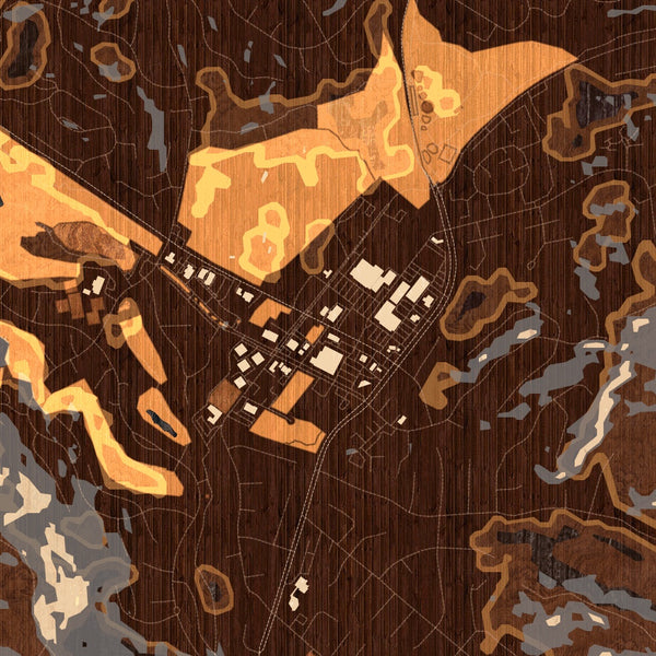 Moraga California Map Print in Ember Style Zoomed In Close Up Showing Details