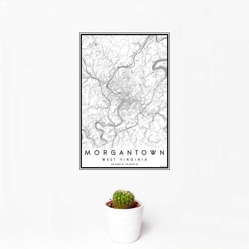 Morgantown - West Virginia Classic Map Print
