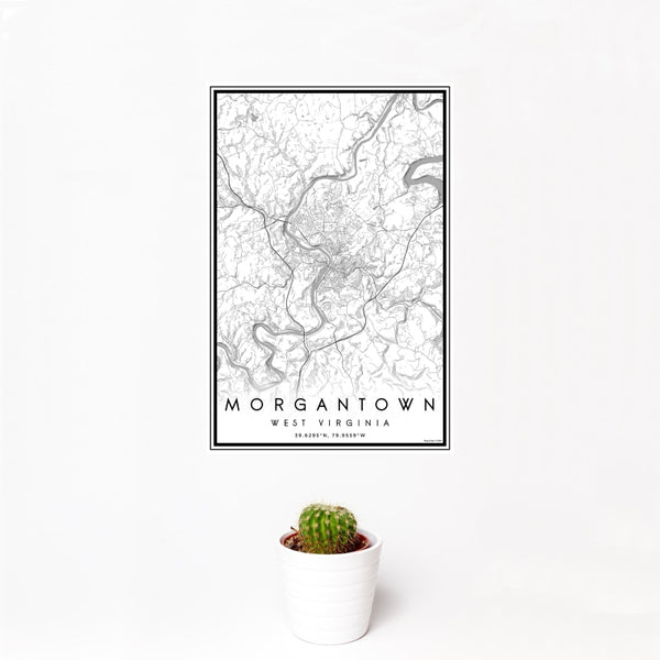 Morgantown - West Virginia Classic Map Print