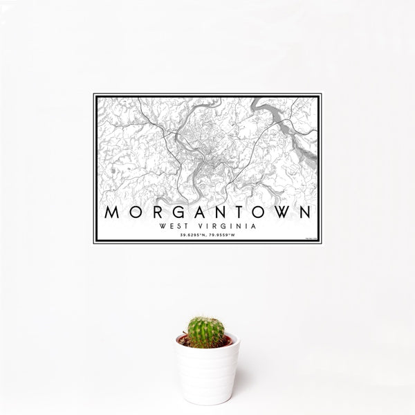 Morgantown - West Virginia Classic Map Print
