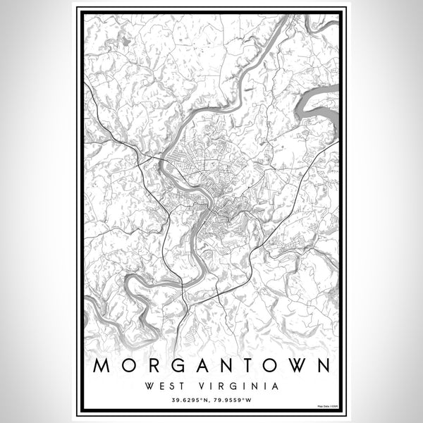 Morgantown - West Virginia Classic Map Print
