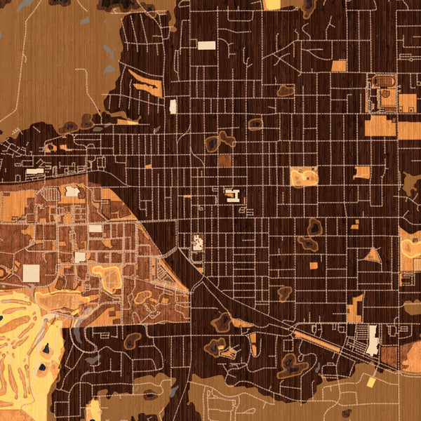 Moscow - Idaho Map Print in Ember