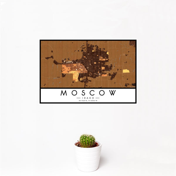 Moscow - Idaho Map Print in Ember