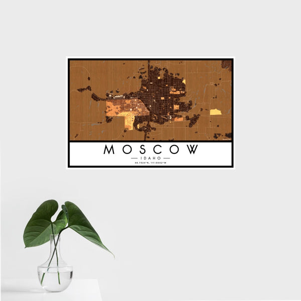 Moscow - Idaho Map Print in Ember