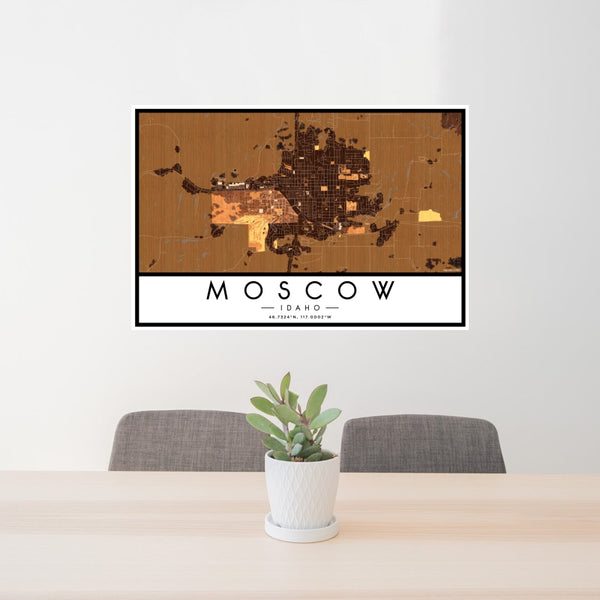 Moscow - Idaho Map Print in Ember