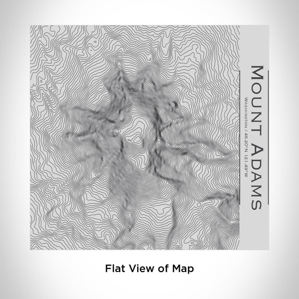 Rendered View of Mount Adams Washington Map Engraving on 17oz Stainless Steel Insulated Tumbler
