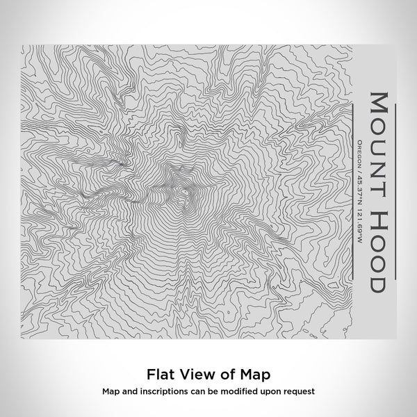 Mount Hood - Oregon Map Bottle with Bamboo Top