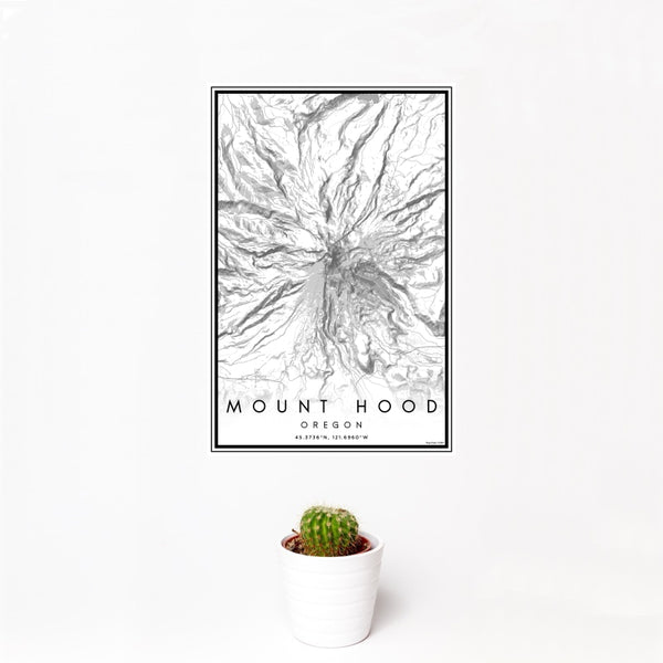 Mount Hood - Oregon Classic Map Print