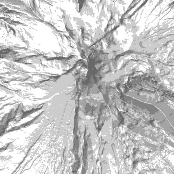 Mount Hood - Oregon Classic Map Print