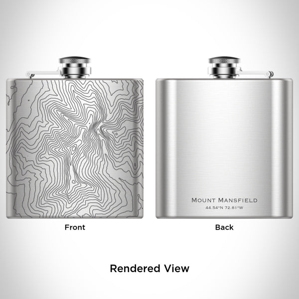 Rendered View of Mount Mansfield Vermont Map Engraving on undefined