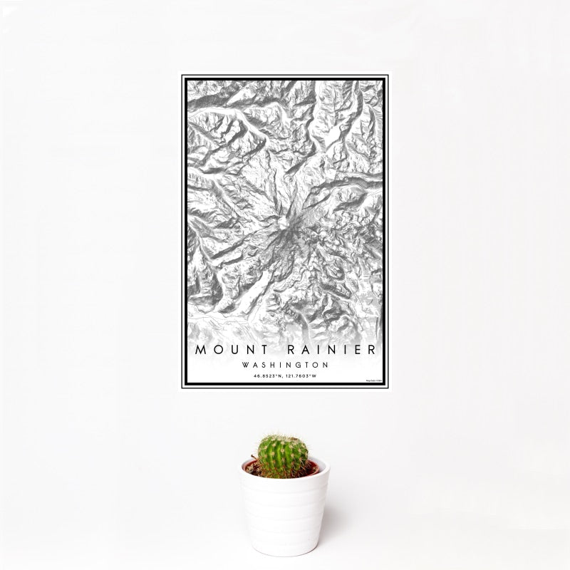 Mount Rainier - Washington Classic Map Print