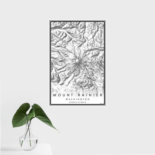 Mount Rainier - Washington Classic Map Print