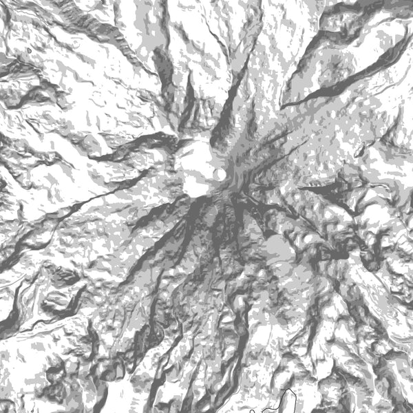 Mount Rainier - Washington Classic Map Print