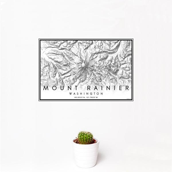Mount Rainier - Washington Classic Map Print
