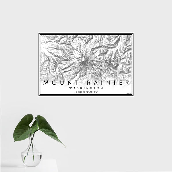 Mount Rainier - Washington Classic Map Print