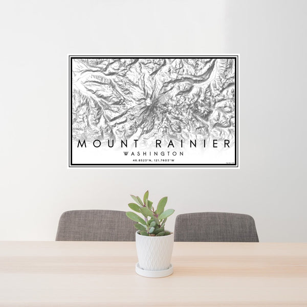 Mount Rainier - Washington Classic Map Print