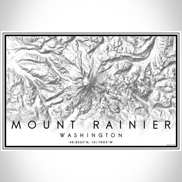 Mount Rainier - Washington Classic Map Print