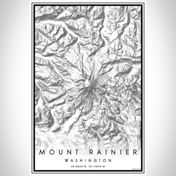 Mount Rainier - Washington Classic Map Print