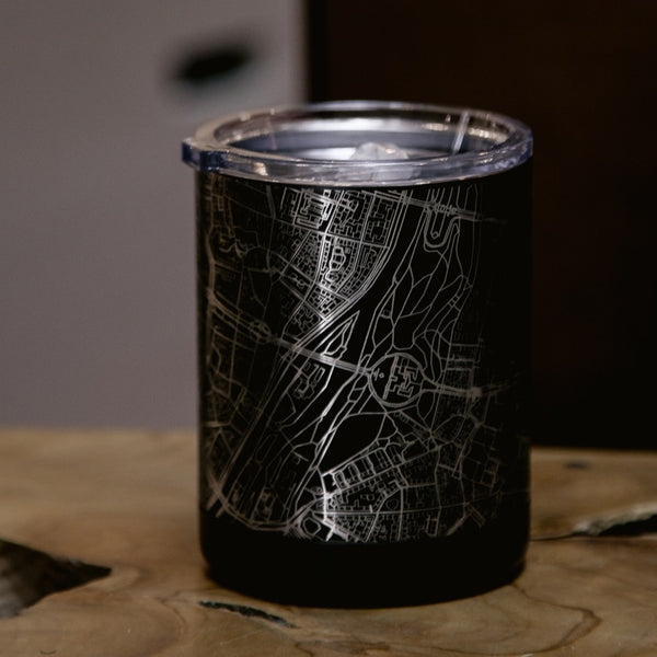 Mount Rainier - Washington Map Insulated Cup in Matte Black