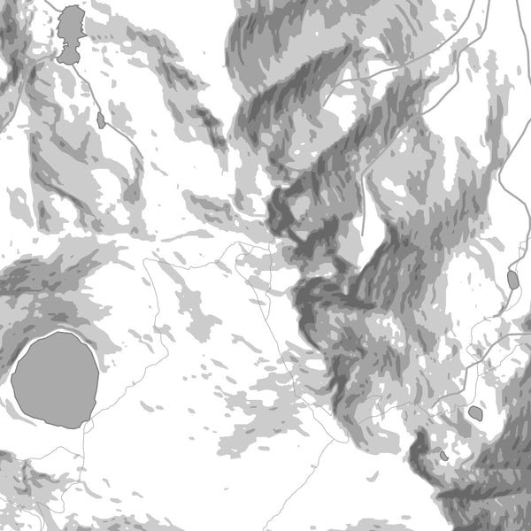 Mount Tallac California Map Print in Classic Style Zoomed In Close Up Showing Details