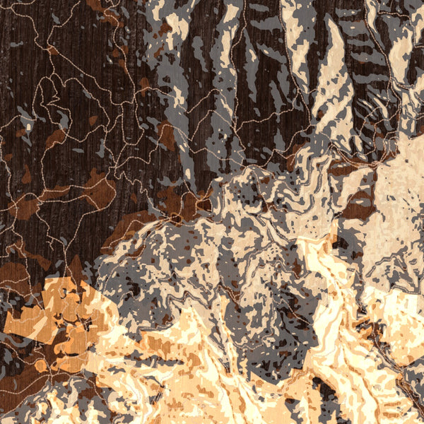 Mount Tamalpais - California Map Print in Ember